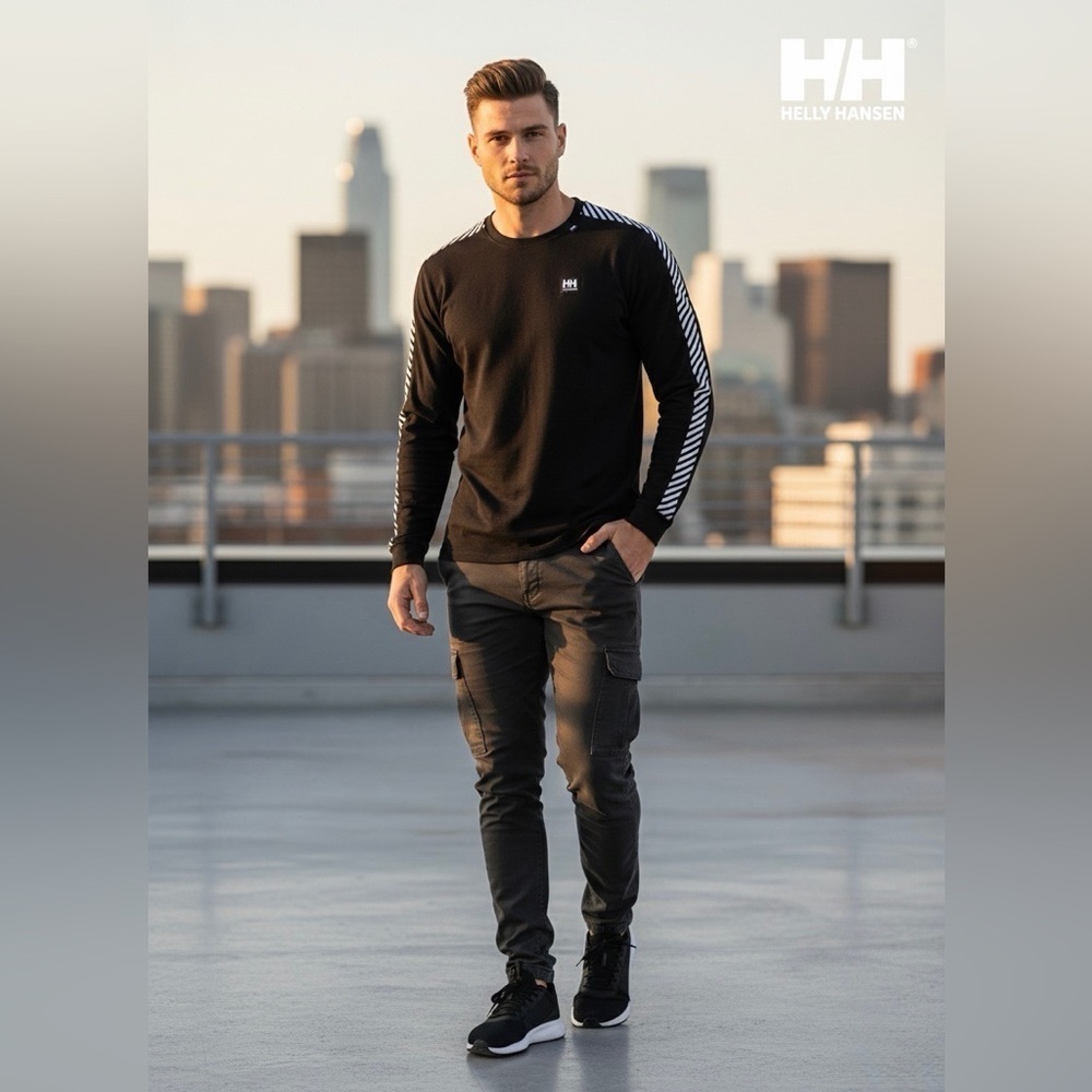 Helly Hansen Black Long Sleeve Tee size L